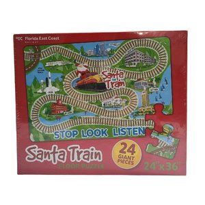 Santa Train Floor Puzzle Florida East Coast Railway 24 Pieces Christmas Sealed